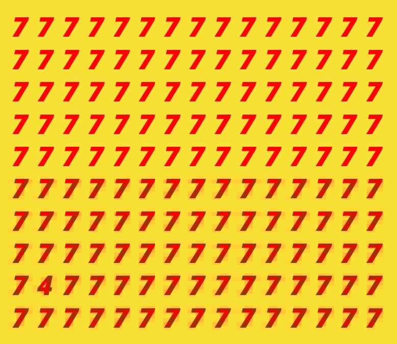 מצא את המספר 4 בתמונה